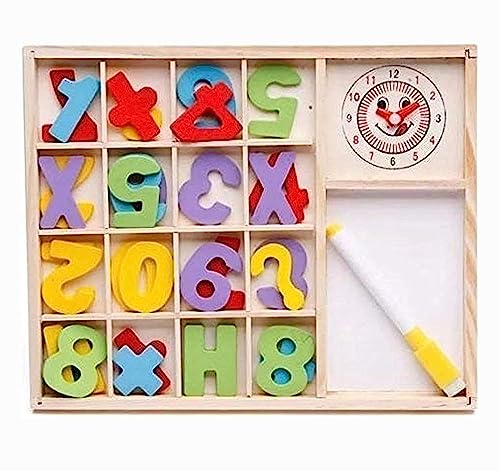Image of PLUSPOINT Wooden Number Counting Board Learn to Calculate Number with Write N Wipe White Board Computation Study Box Educational Basic Learning Maths kit for Kids Age 3+ (Computation-C)