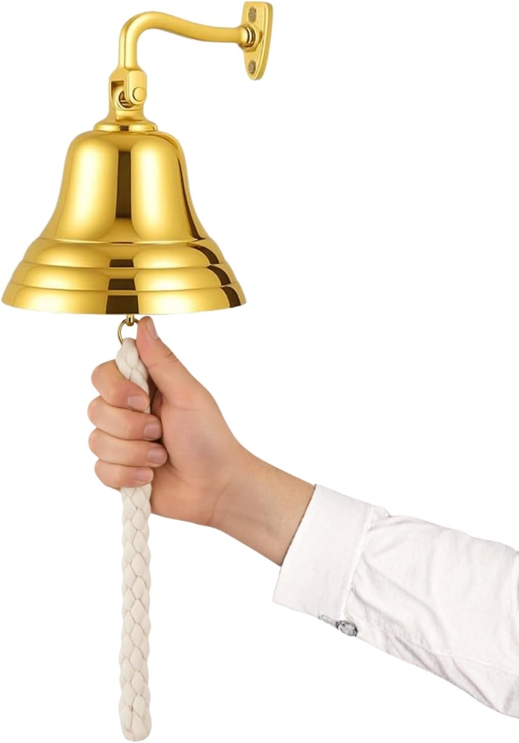 Last Orders Brass Bell Wall Mounted Nautical Themed Ship Bell Ringer Maritime Marine, Boat, School, Dinner, Santa Bell Reception, Wall Hanging Door Bell, Home Bar, Pub Decor