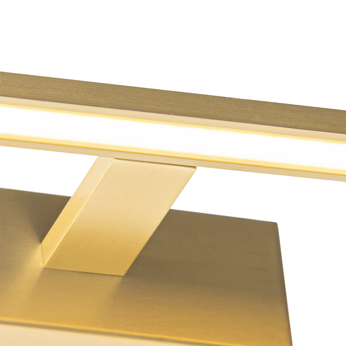 Qazqa led Design Wandleuchte, Wandlampe - Jerre - Gold, inkl. 22W integrierter LED, 2700K, warmweiß, 62cm, IP44, Ideal als Badezimmerlampe und