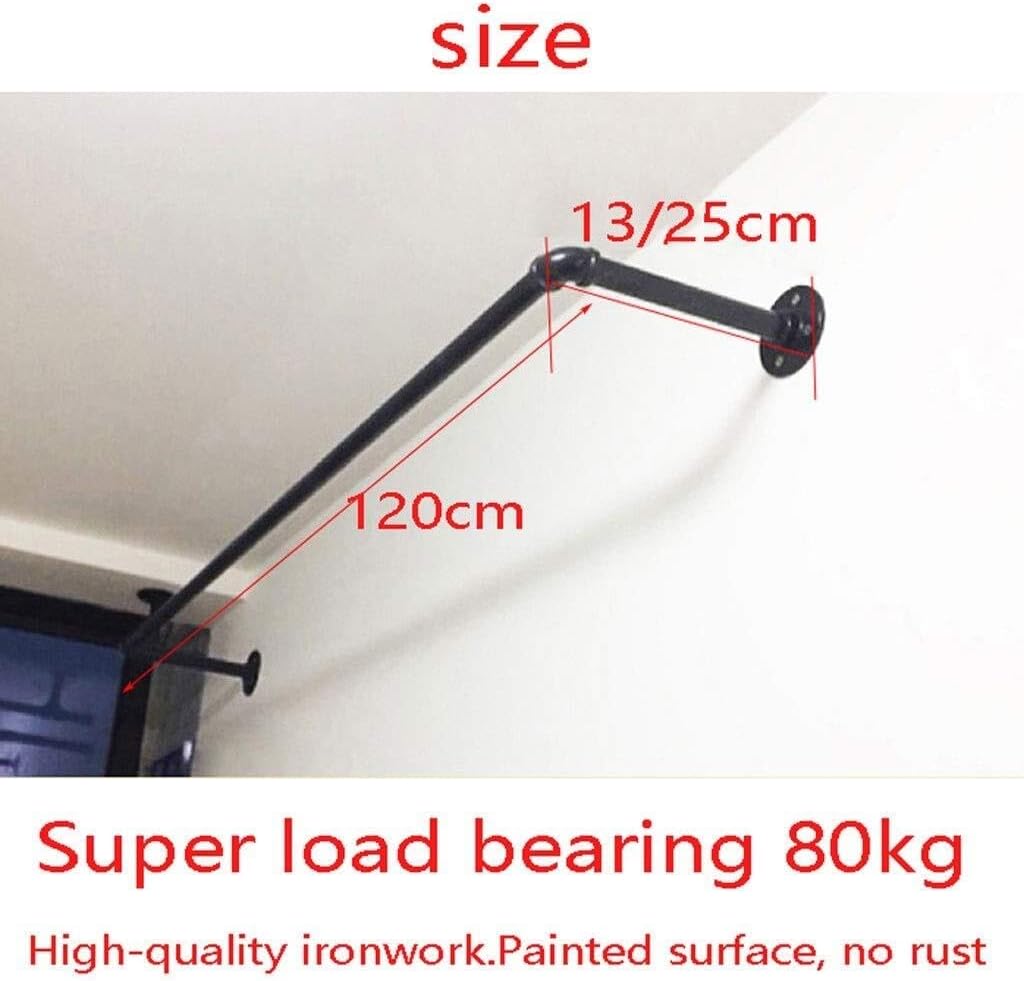 F Airer Ceiling Drying Rack 120Cm Wall-Mounted Airer Coat Rail Clothes Washing Line Living Room Hangers Balcon Bedroom Bathroom Space Saving,1-120/25cm