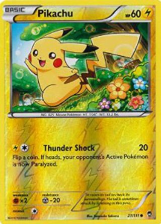 Pokemon - Pikachu (27/111) - XY Furious Fists - Reverse Holo