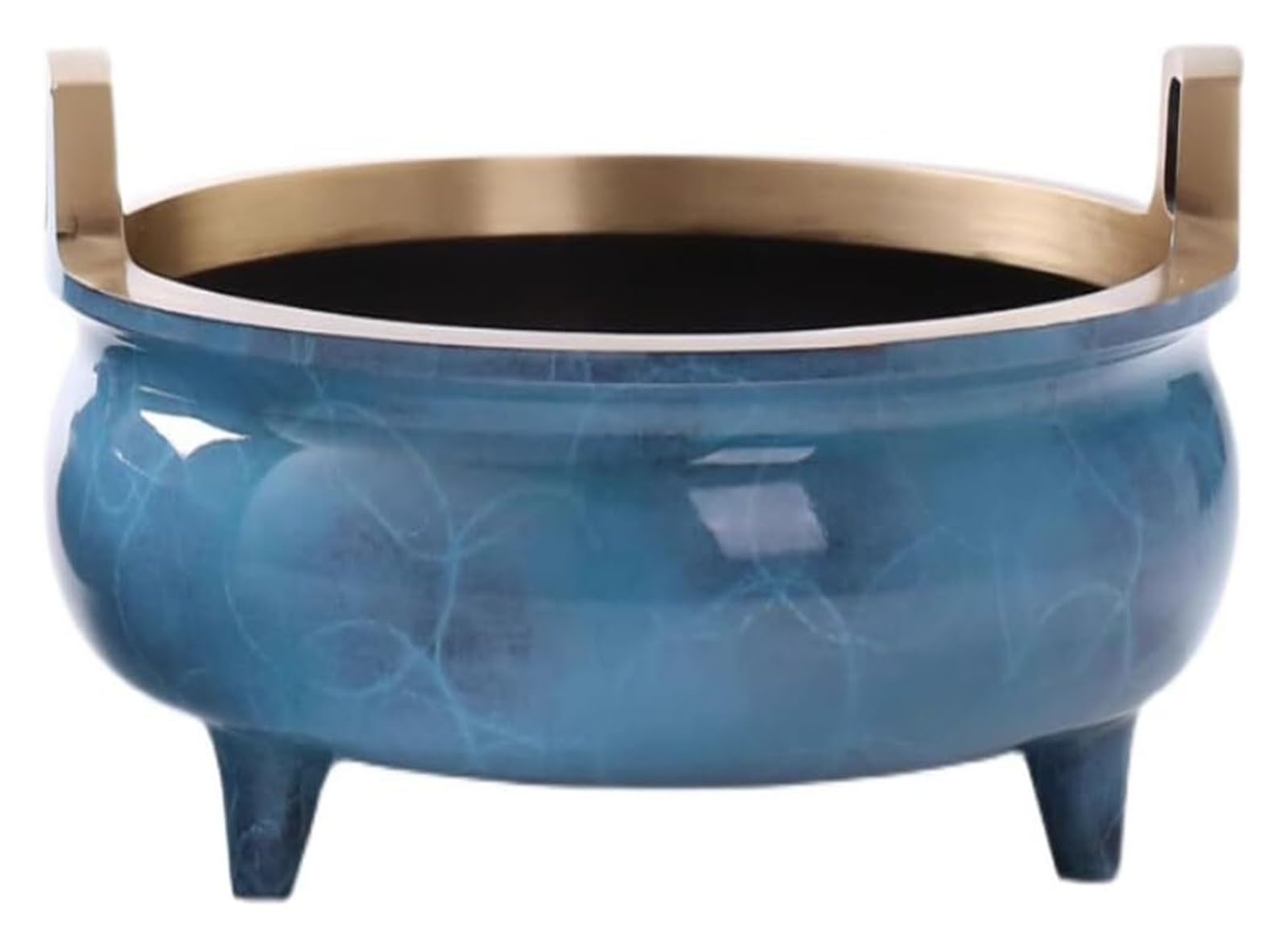 Brûleur d'encens en laiton de 9,8 cm à trois pieds pour cônes et bâtonnets