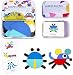 Wooden Pattern Blocks Animals Jigsaw Shape Fun Puzzle for Hours, Montessori Educational Toys, Learn Sorting & Stacking for Kids Toddlers, Boys and Girls (36 Geometric Shapes Pieces & 60 Design Cards)