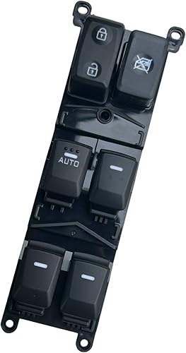 Interruptor maestro de elevalunas eléctrico compatible con Kia Rio 2012 2013 2014 2015 Reemplazar OEM # 93570-1W155 lado del conductor delantero