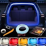 アンビエントライト車 ルームランプ 車内 【2025新モデル】トランクライト LEDテープ 高輝度 雰囲気 車内装飾用 カット可能 サイズ調節可能 埋め込み 防水 取付簡単 車のトランク用（常時点灯 ブルー 4m）