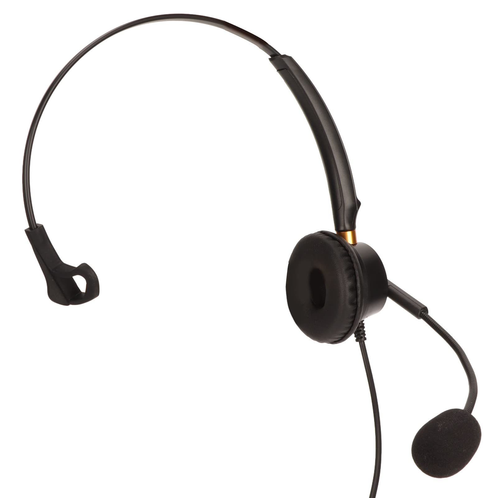 FUZHUI ENC Telephone Headset with Active Noise Cancellation, Single Ear Service Headphone for USB Business, Call Center, Telemarketing, Customer Service, HD Microphone, Soft Ear