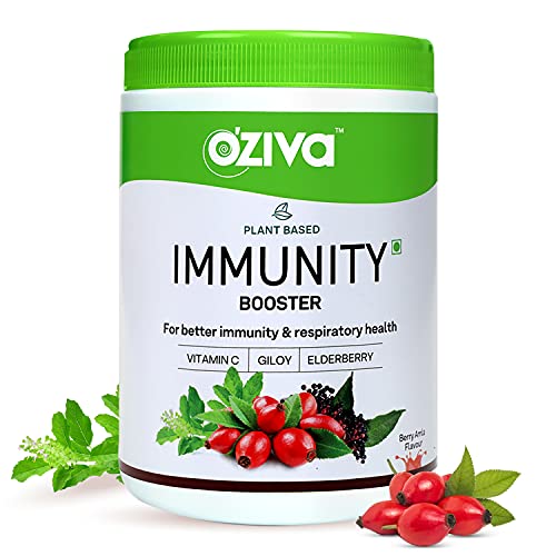 OZiva Plant Based Immunity Booster (Plant Vitamin C With Giloy, Elderberry, Acerola Cherry, Rosehip, Acai Berry Extracts) For Better Immunity & Respiratory Health, 250g OZiva Plant Based Immunity Booster (Plant Vitamin C With Giloy, Elderberry, Acerola Cherry, Rosehip, Acai Berry Extracts) For Better Immunity & Respiratory Health, 250g