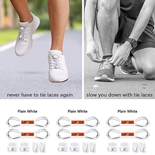 Image of UpUGo Elastic Shoe Laces, No Tie Shoe Laces Tieless for Kids, Adults, Elderly, One Size Fit All