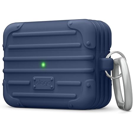 Amazon Elago Airpods Pro 対応 ケース カラビナ 付き 耐衝撃 シリコン カバー 衝撃 吸収 スリム ソフト ケースカバー 傷防止 落下防止 保護 アクセサリー Apple Airpodspro Mwp22j A エアーポッズpro エアーポッズプロ 対応 Suit Case ジーンインディゴ