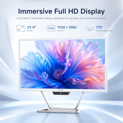 Image of suevery All-in-One Desktop Computer, Core i5 16GB RAM 512GB SSD, HD Webcam Clear Calls,21.5 AIO Gaming pc,1080P Display, WiFi 6, Business All in One for Home Office Daily Use with Keyboard & Mouse