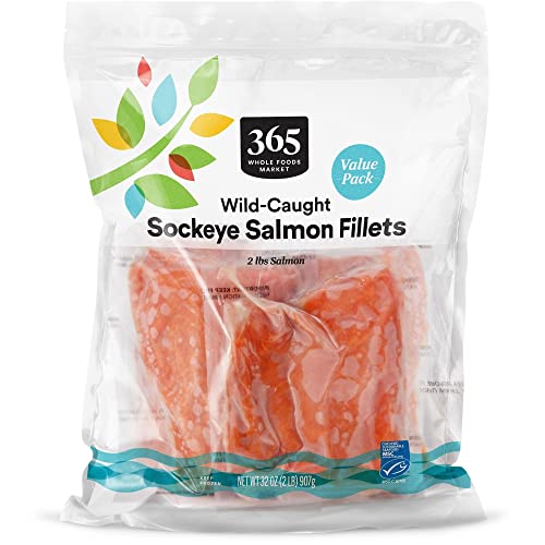 365 By Whole Foods Market, Value Pack Salmon Fillet Sockeye Wild Frozen Msc, 32 Ounce #TOP24