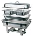 Produktbild APS 11686 Chafing Dish Set - Profi-, 61 x 31cm, Edelstahl rostfrei inkl. GN-Behälter 1/1, 9 ltr., + 2x GN-Behälter 1/2, 3,5 ltr. 2 Brennpastenbehälter, im Farbkarton