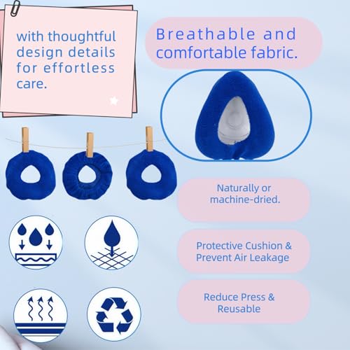 Image of F20 CPAP Mask Liners, Small Size, 4 Packs, Blue | Compatible with F20 Full Face Mask, Soft and Breathable, Reduce Pressure Performance, Keeps Comfortable