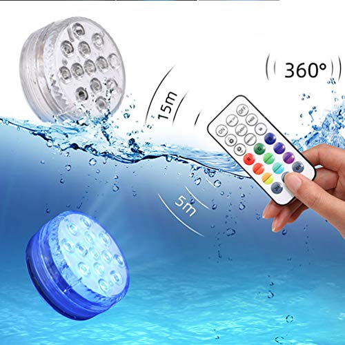 Mobestech 4 Pcs SubmersÃ­vel Luzes Led Com Controle Remoto Ã  Prova D 'Ãgua SubaquÃ¡tica Luzes Led