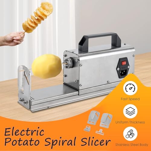 Cortadora eléctrica de papas en espiral de acero inoxidable miniatura 2