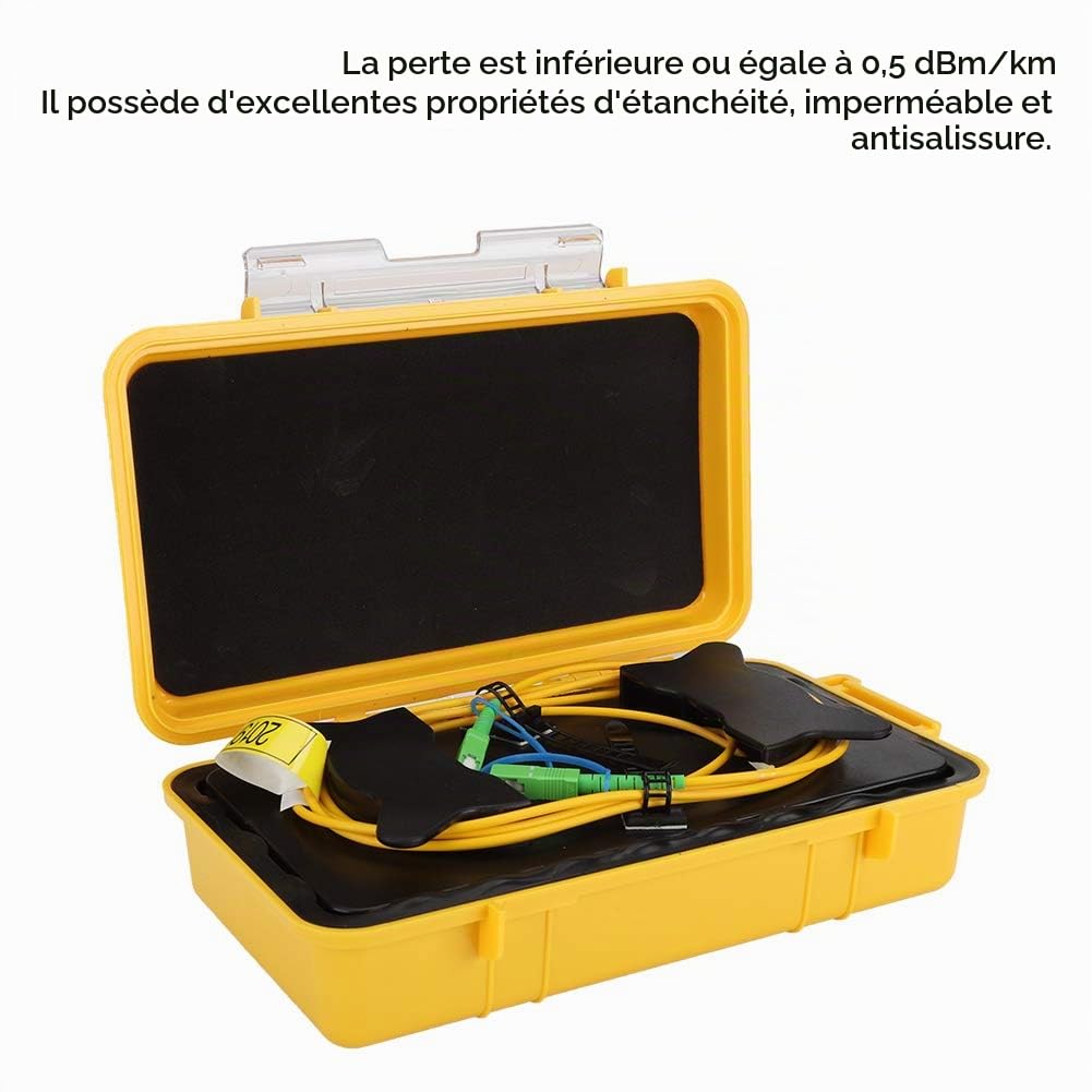 Boîtier Lancement OTDR, Éliminateur Zone Morte SM 1km SC/-SC/, Câble Prolongateur Fibre Optique, pour Test Réseau Et Mesure