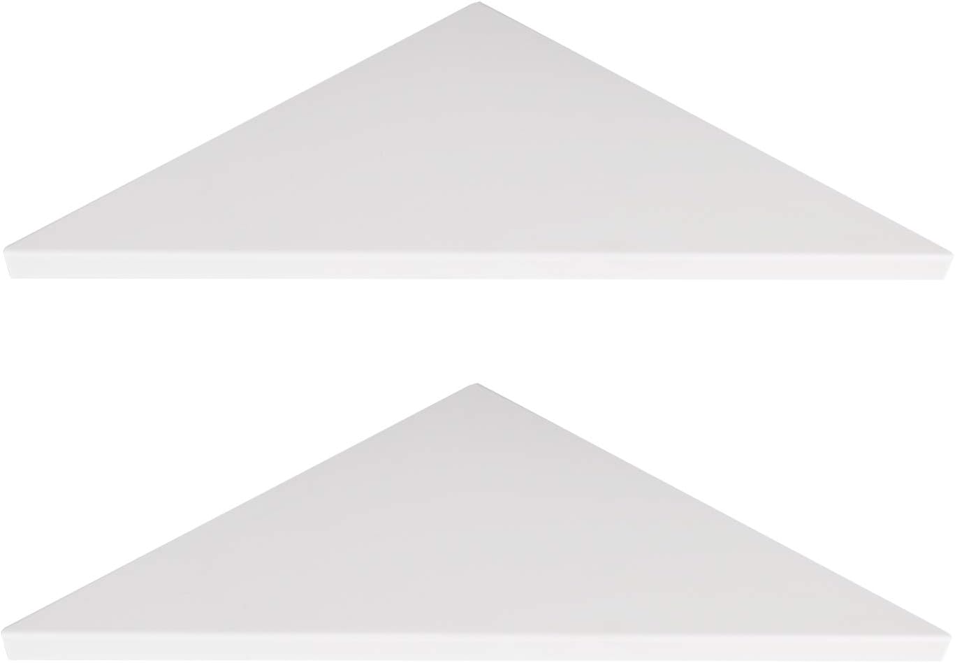 evron Corner Mounting Shelf,Easy to Install Wall Corner Shelf,Frosting Pattern Right-Angled,Set of 2