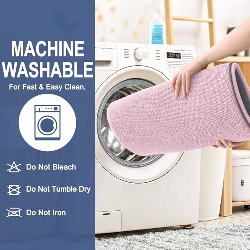 Image of OLANLY Thick Memory Foam Small Bathroom Rugs 24x16, Extra Soft Absorbent Bath Rug, Quick Dry Bath Mats, Non-Slip, Machine Washable Mat for Bathroom, Tub and Shower, Home Decor Accessories, Dusty Rose