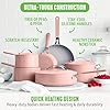 GreenLife 10-Piece Nonstick Ceramic Cookware Set, Lightweight Healthy PFAS-Free Pots & Pans with Lids, Dishwasher & Oven Safe, Durable Body, Silicone Stay-Cool Handles, Easy Release, Pink #3