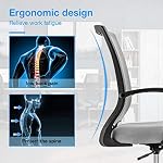 BestOffice Tall Office Arms Foot Rest Back Support Adjustable Height Rolling Swivel Chair Mesh Drafting Stool for Standing Desk Adults Women
