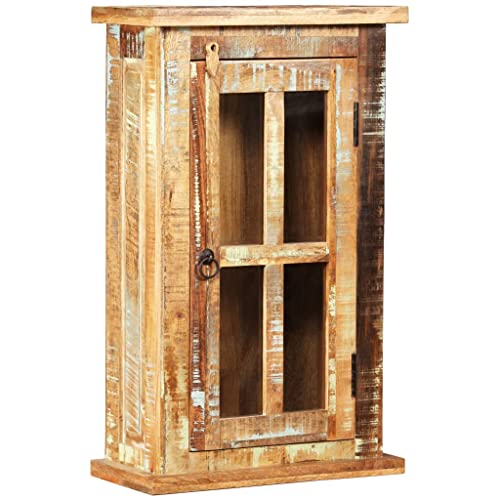 ahveenahh Wall Cabinet Solid Reclaimed Wood, 17.3"x8.3"x28.3" Hanging Storage for