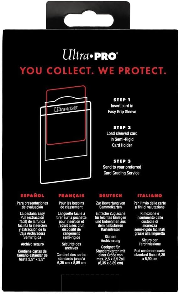 Grading Card Submission Combo Pack - Semi-Rigids & Easy Pull Sleeves 50ct | Ultra PRO International