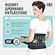 BACK BODYGUARD Rückengurt - innovative Lendenwirbelstütze - Rückenbandage entlastet Rücken - Nierengurt zur Rückenstütze (Schwarz, XL)
