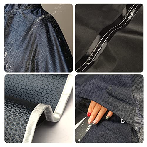 Poncho de chuva para motocicleta com capa de espelho retrovisor e painel visual Capa de chuva capa d