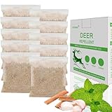 KFFNHH Deer Repellent, Rabbit Repellent Outdoor, Effective Deers and Rabbit Repellant for Plants, Garden, Trees, Deers Away Deterrent 10-Pack