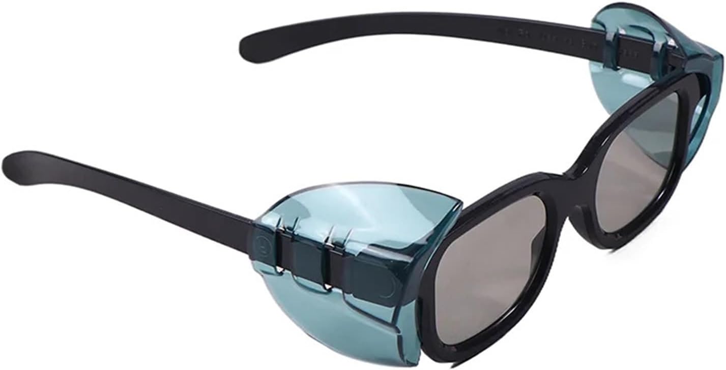 30 Pair Safety Eye Glasses Side Shields: Flexible TPU Protector Flap for Optimal Safe Protection(Clear)