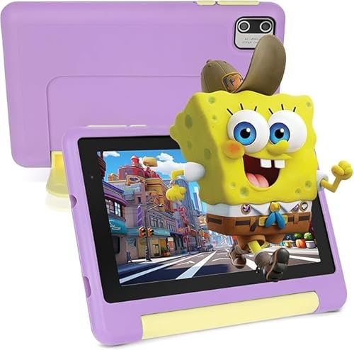 ryesug Kids Tablet, 7 inch Tablet for Kids 3-7 Ages 8GB RAM +64GB ROM, Android 13, Parental Controls, Dual Camera, Wi-Fi, Bluetooth, Type-C, Impact Resistant Case, Gift