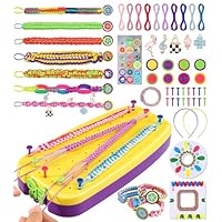 Perbabe Friendship Bracelet Making kit, Arts and Crafts for Kids Ages 6-12 DIY Bracelet Making Kit Birthday Gifts Toys for Girls Ages 6 7 8 9 10 11 12 Year Old Kids Travel Activity Set