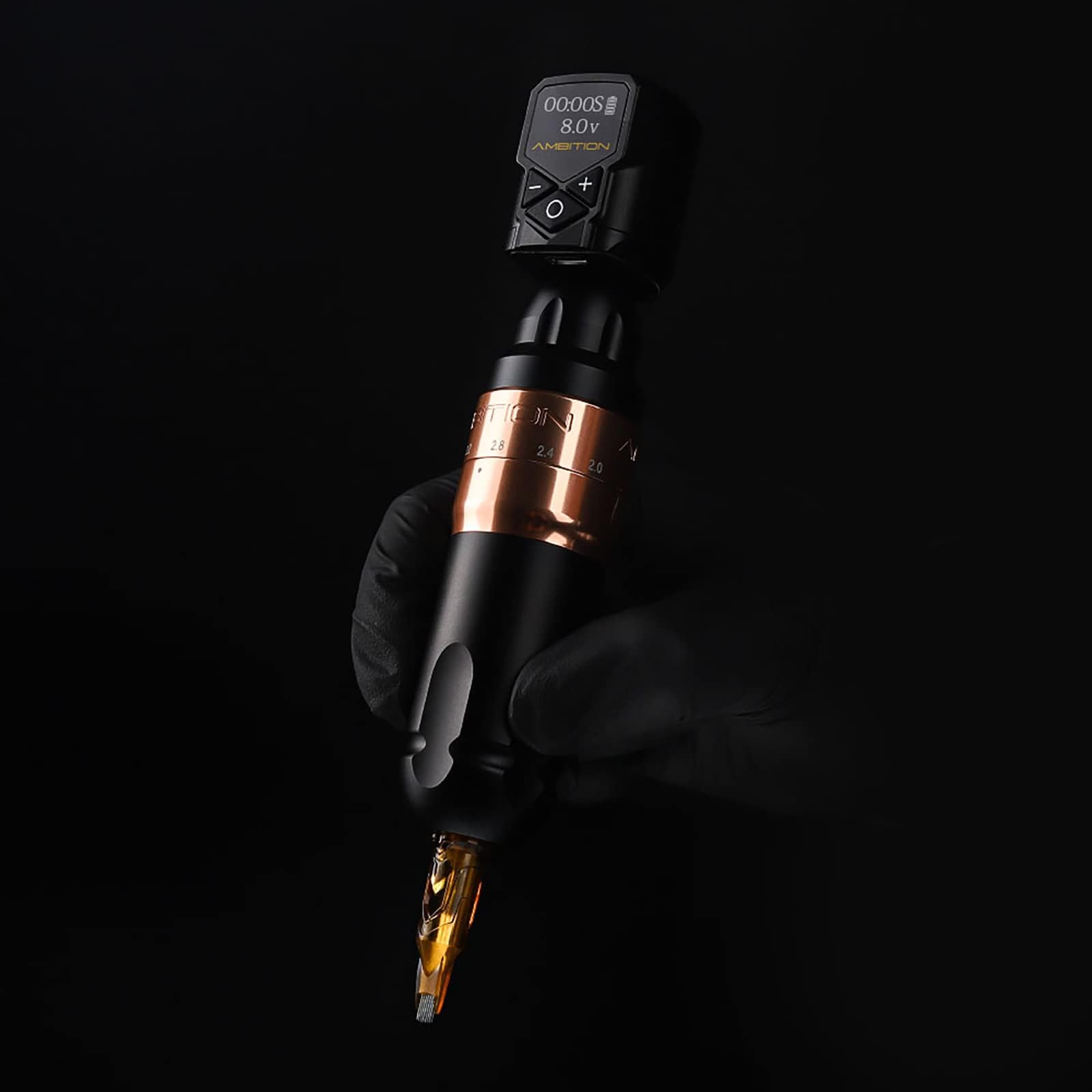 Zasilacz do tatuażu - Ambition Kuark Mini Bezprzewodowy przenośny akumulator litowy RCA Tattoo 1800 mAh z cyfrowym wyświetlaczem LED do rotacyjnej maszynki do tatuażu