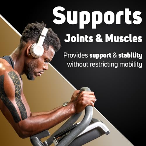 Image of Care Science Waterproof Kinesiology Tape, Uncut 2 Rolls Copper Infused | Water Resistant Strips, Elastic Athletic Tape for Sports & Weightlifting, Muscle Strain Relief & Joint Support