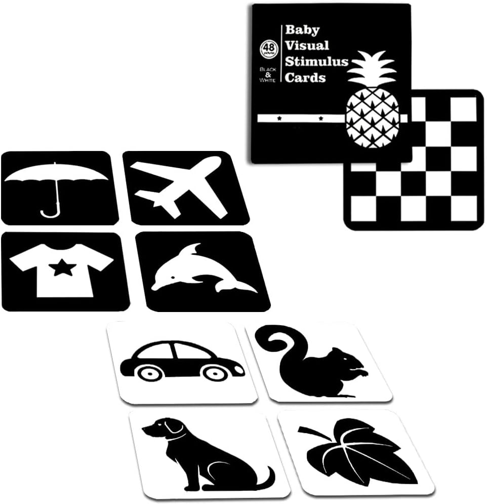 Baby Flash Cards, 48 Pictures Baby Sensory Cards 06 Months Baby