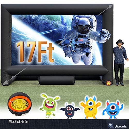 17FT Inflatable Mega Movie Screen Outdoor - Front and Rear Projection - Portable