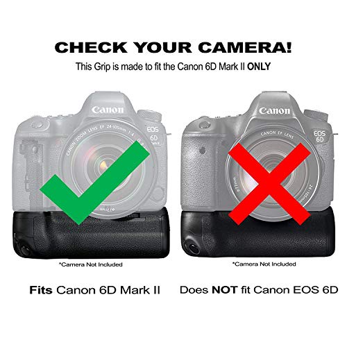 Vivitar Battery Grip Kit Compatible With Eos 6D Mark Ii Digital Slr Camera - Includes Qty 2 Bm Premium Lp-E6 Batteries + Bg-E21 Replacement Battery Grip #TOP6
