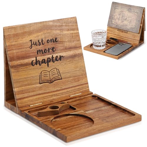 Book Holder Stand for Reading Rest, Wooden Foldable...