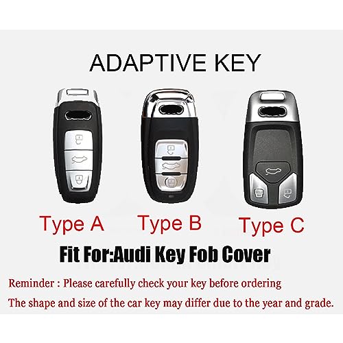 Porte-clefs en cuir pour Audi évite l'usure de votre coque de protection 3 boutons