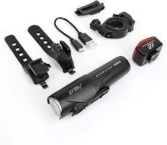 BV Bike Lights, Super Bright with 5 LED Bike Headlight & 3 LED Rear, Bike Lights for Night Riding with Quick-Release, Waterproof Bicycle Light Set, Bike Accessories, Bicycle Accessories, Flashlight