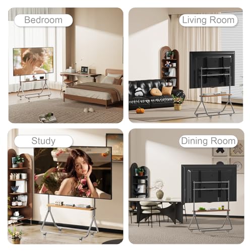 Soporte móvil para TV de 50 a 75 pulgadas con ruedas ajustable miniatura 7