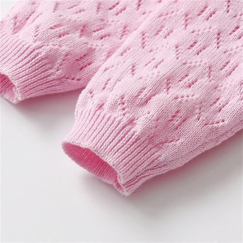 Knit Hollow Cardigan for Kids Girls Cute Lightweight Button Down Open Front Sweater Soft Breathable Casual Cardigan3