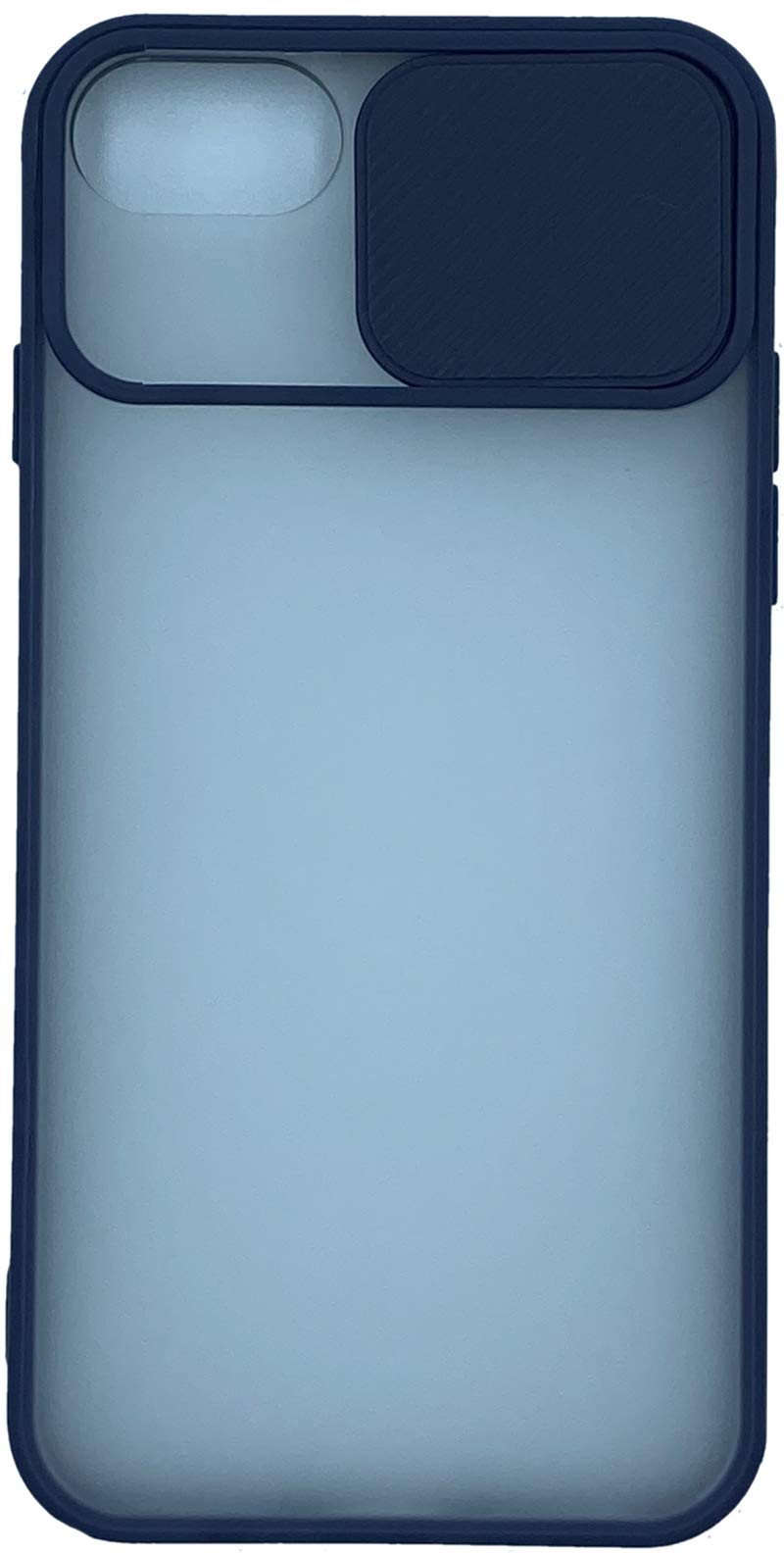 iPhone SE 2020, iPhone, 6,7 and 8, Protective Case with Sliding Camera Cover, Frosted Transparent PC & TPU Material, Black, Navy Blue, Peach and Lilac