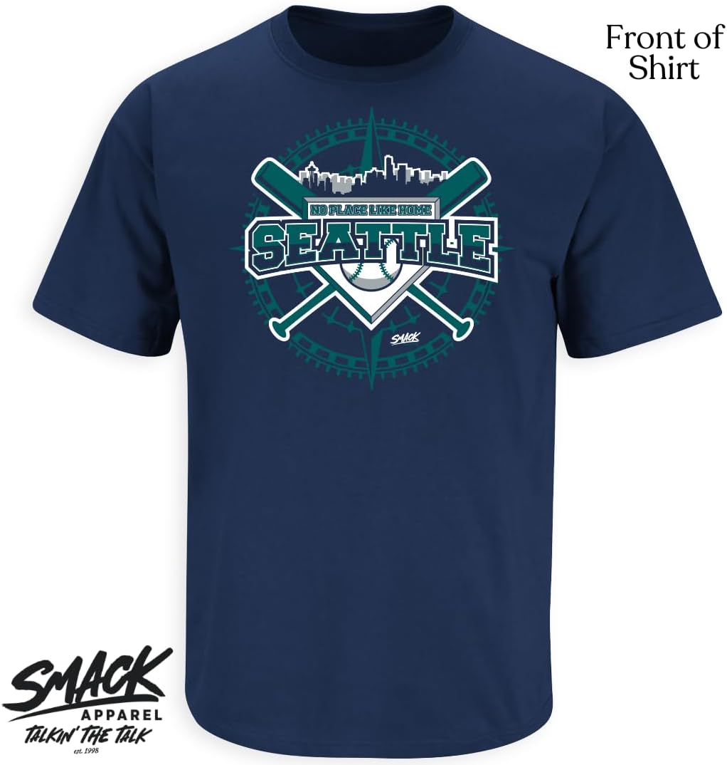 No Place Like Home T-Shirt for Seattle Baseball Fans (SM-5XL)