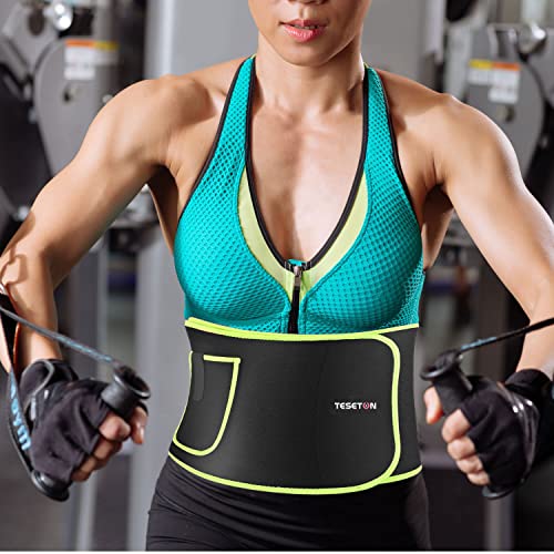 Teseton Plus Size Waist Trainer For Women Men, Waist Trimmer For Women, Sweat Belt Plus Size, Wraps For Belly Fat, Sauna Stomach Sweat Band Waist Trainer Sport Fitness Green Xl #TOP7
