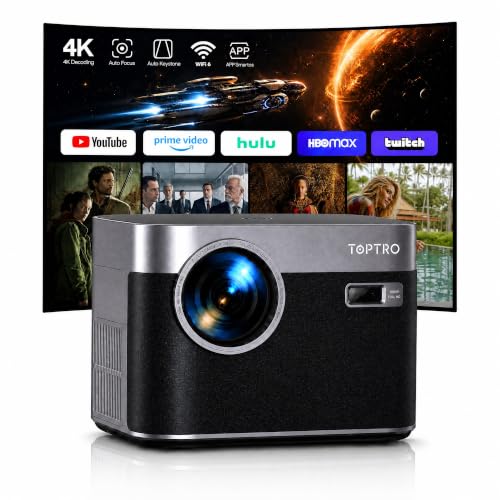 Image of Smart Projector with WiFi and Bluetooth,Native 1080P Movie Projector