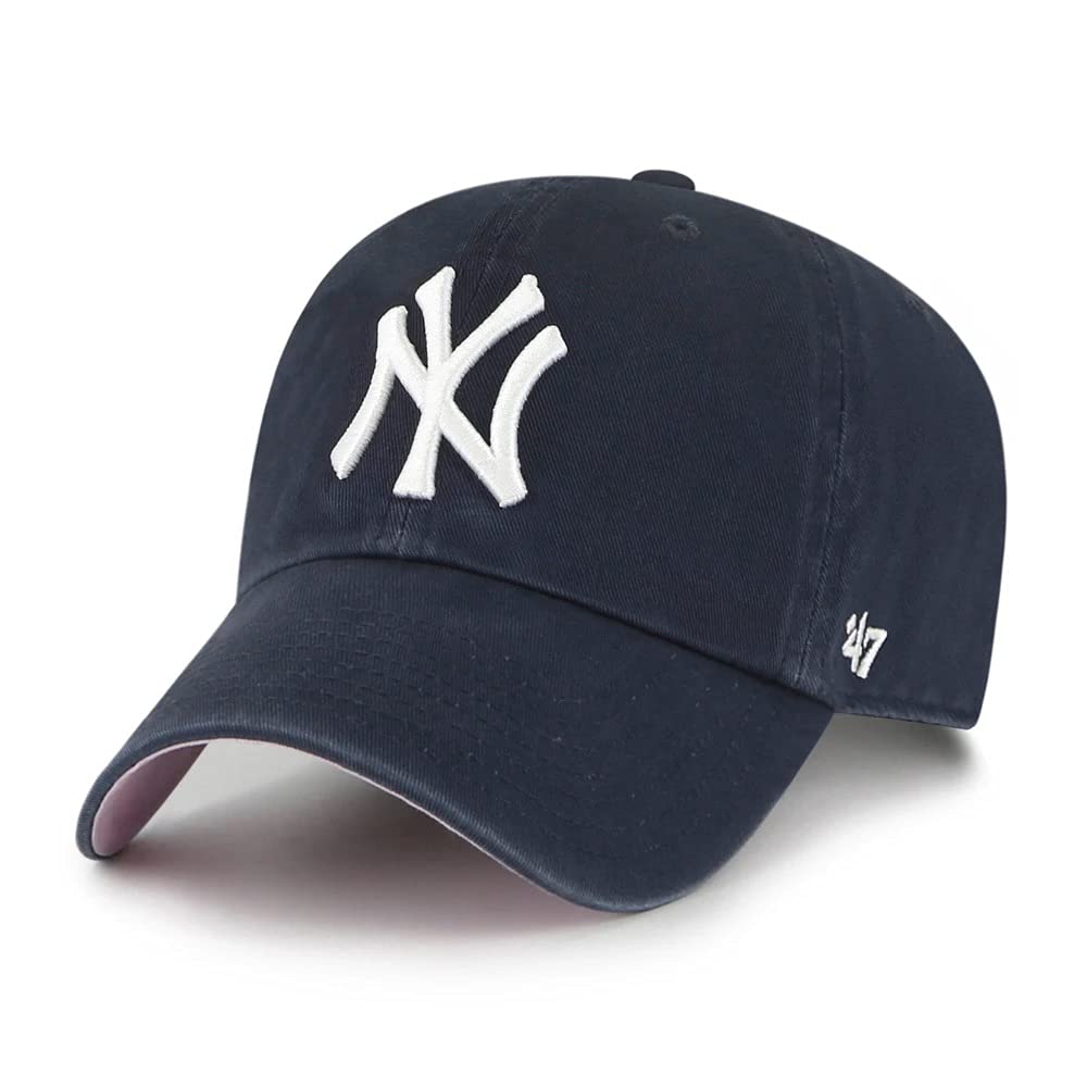 47 New York Yankees MLB Brand Clean Up Adjustable, New York Yankees Vintage Navy Pink, One Size — image 1