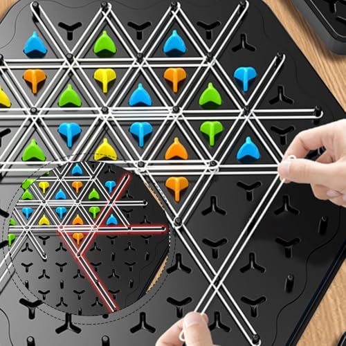 Triangle Chess Game, Fun Interactive Peg Board Game Family Game 2 to 4 Players, Perfect for Christmas or Birthday Gifts, Boys Party Game - Image 4