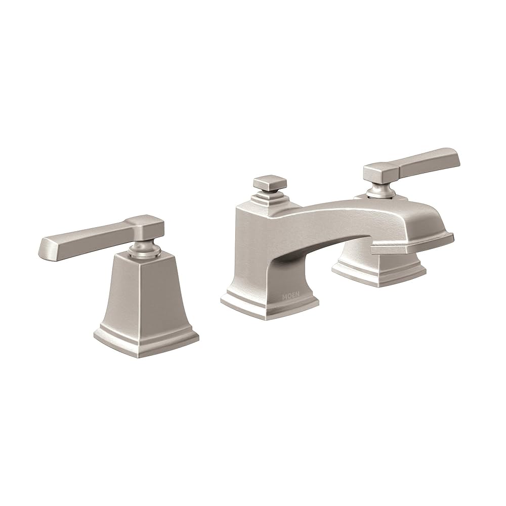 NFX C70MH＆NFX S66ML Moen Mikah Matte Black Two-Handle Bathroom Sink Faucet 4 in