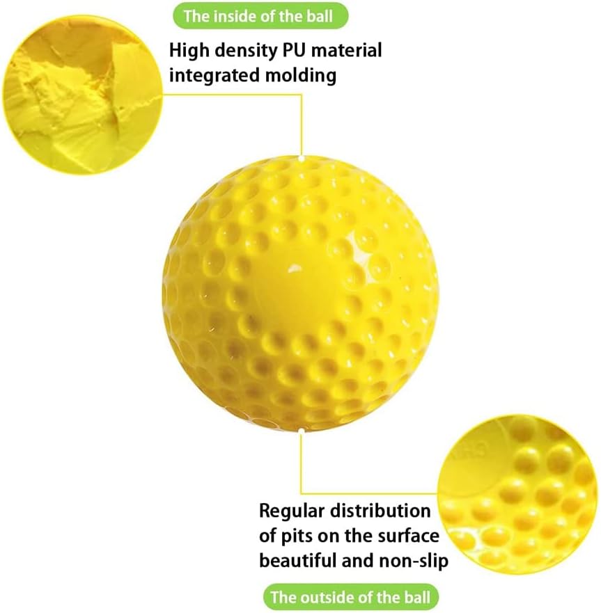 12 Pcs Pitching Machine Softballs Dimpled Softballs 12-Inch Pitching Machine Softballs for Hitting and Fielding Practice